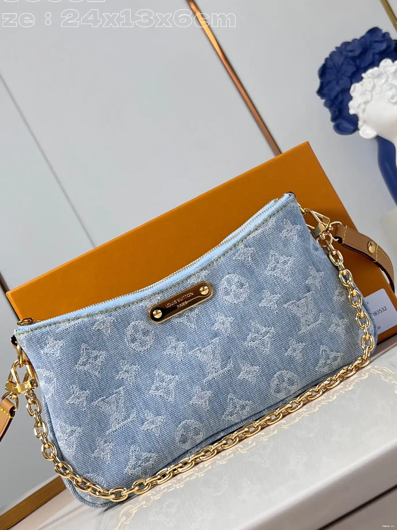 -24.5*13.5*6.5CM pochette double VUITTON LOUIS Liv 0616